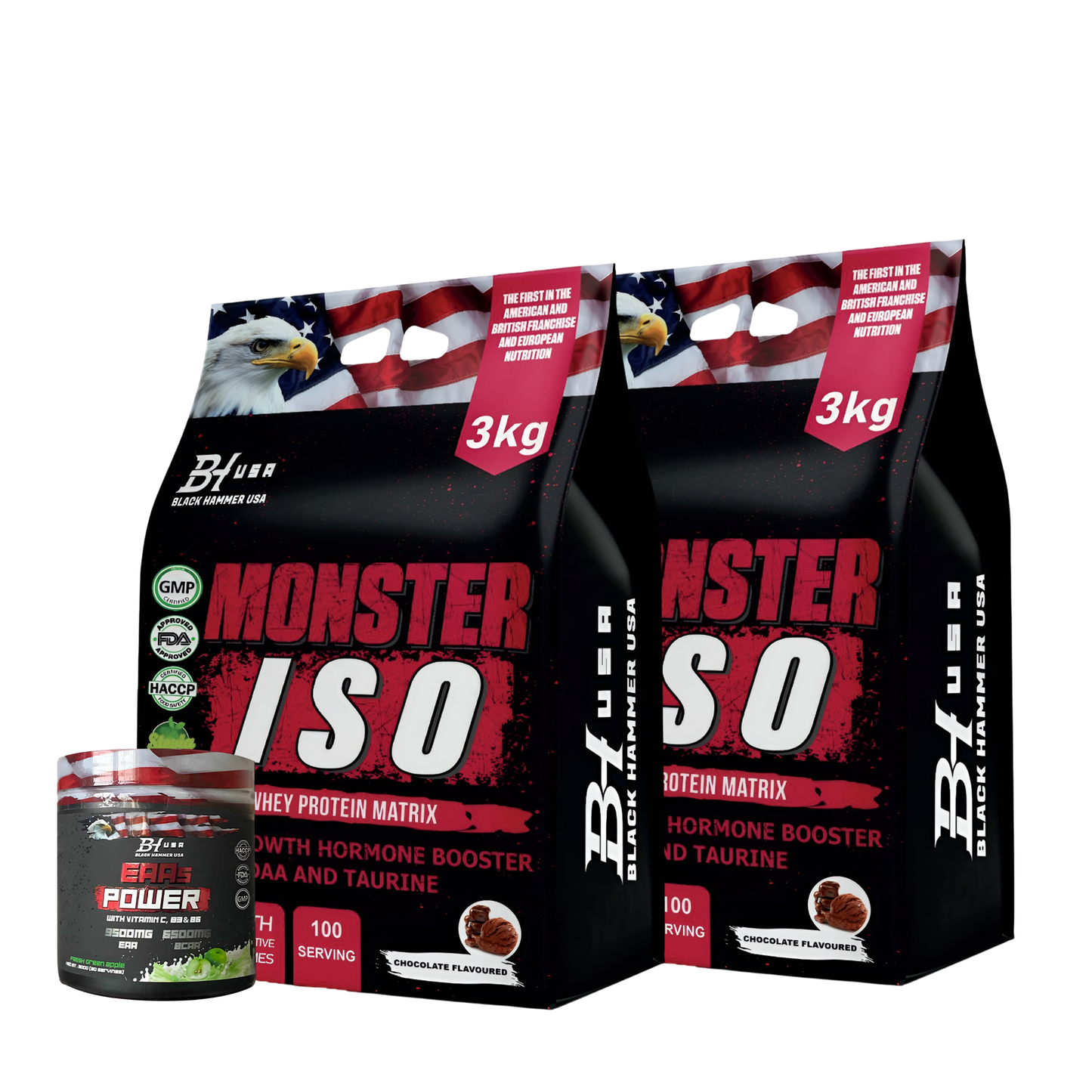 2× Monster ISO Chocolate + EAAs Power