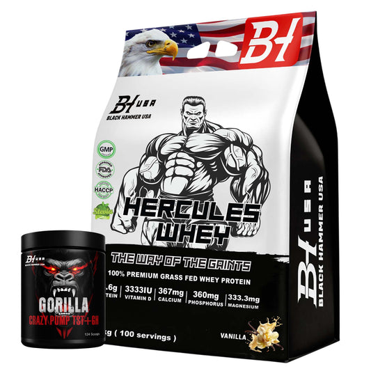 Hercules Whey 3kg + FREE Gorilla Crazy Pump