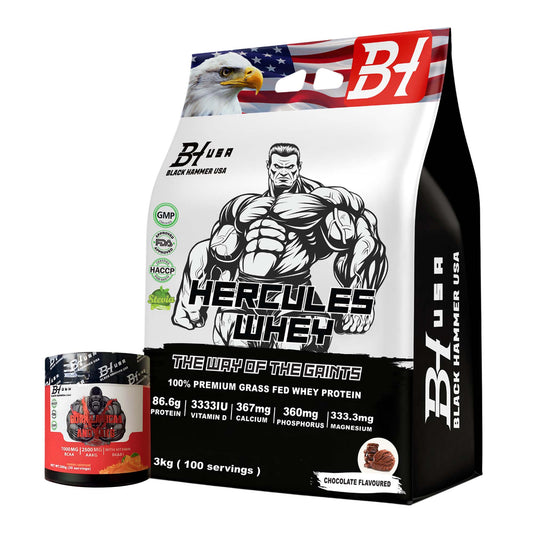 Hercules Whey 3KG chocolate + FREE BCAA