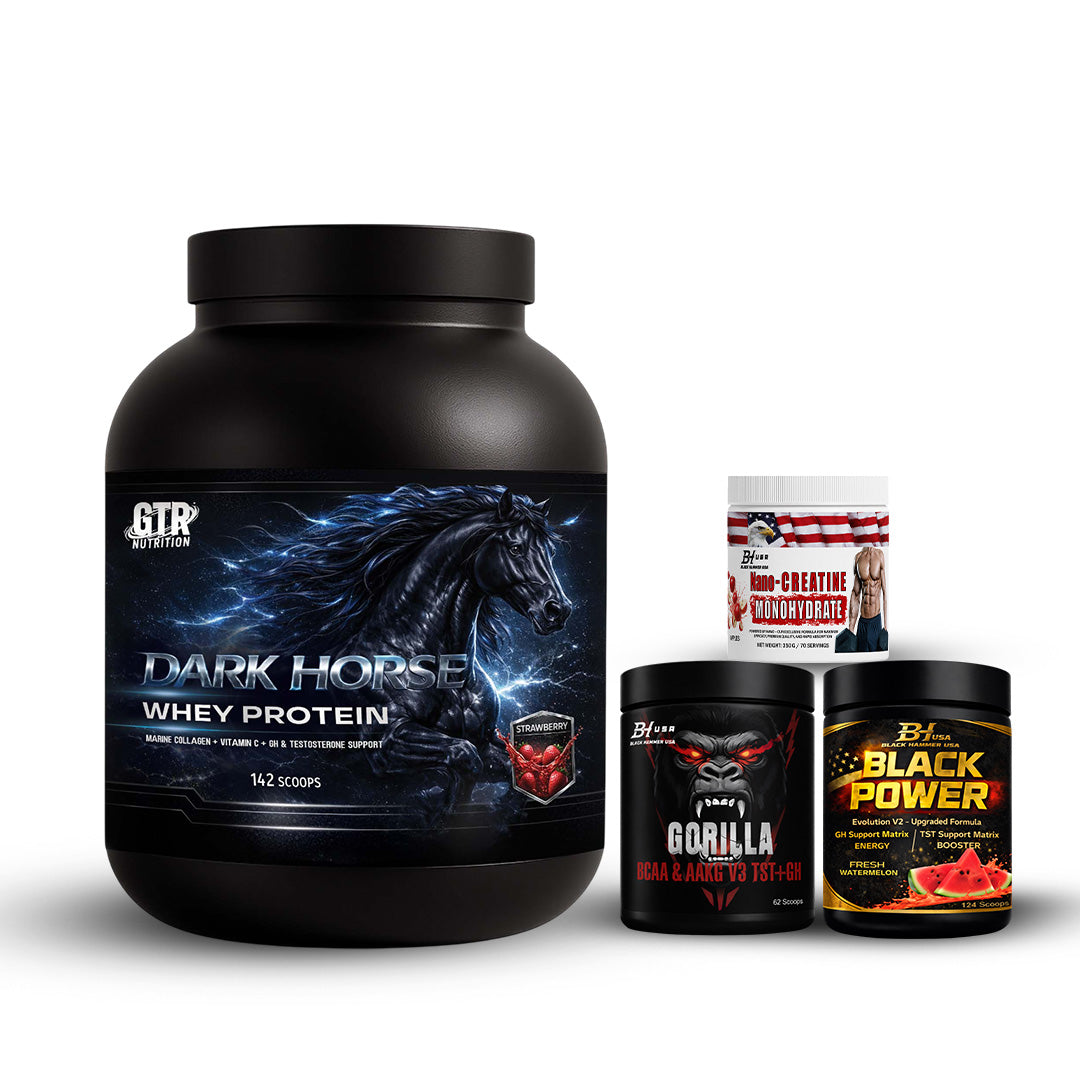 Gift Box Edition – Dark Horse Whey Strawberry + BCAA + Black Power Watermelon + Nano Creatine Apple