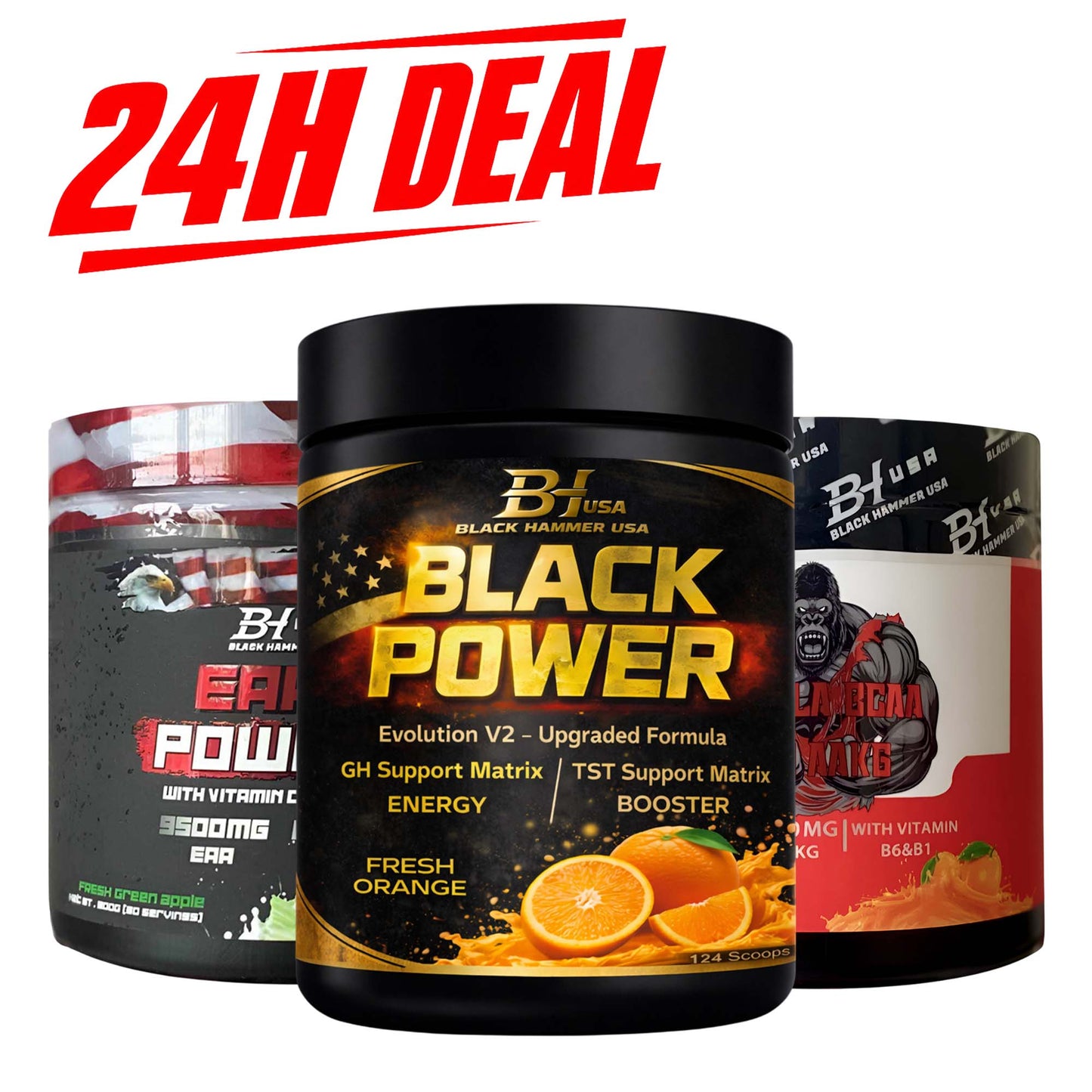 24H DEAL – Black Power Orange + EAAs + BCAA _ Save 40%