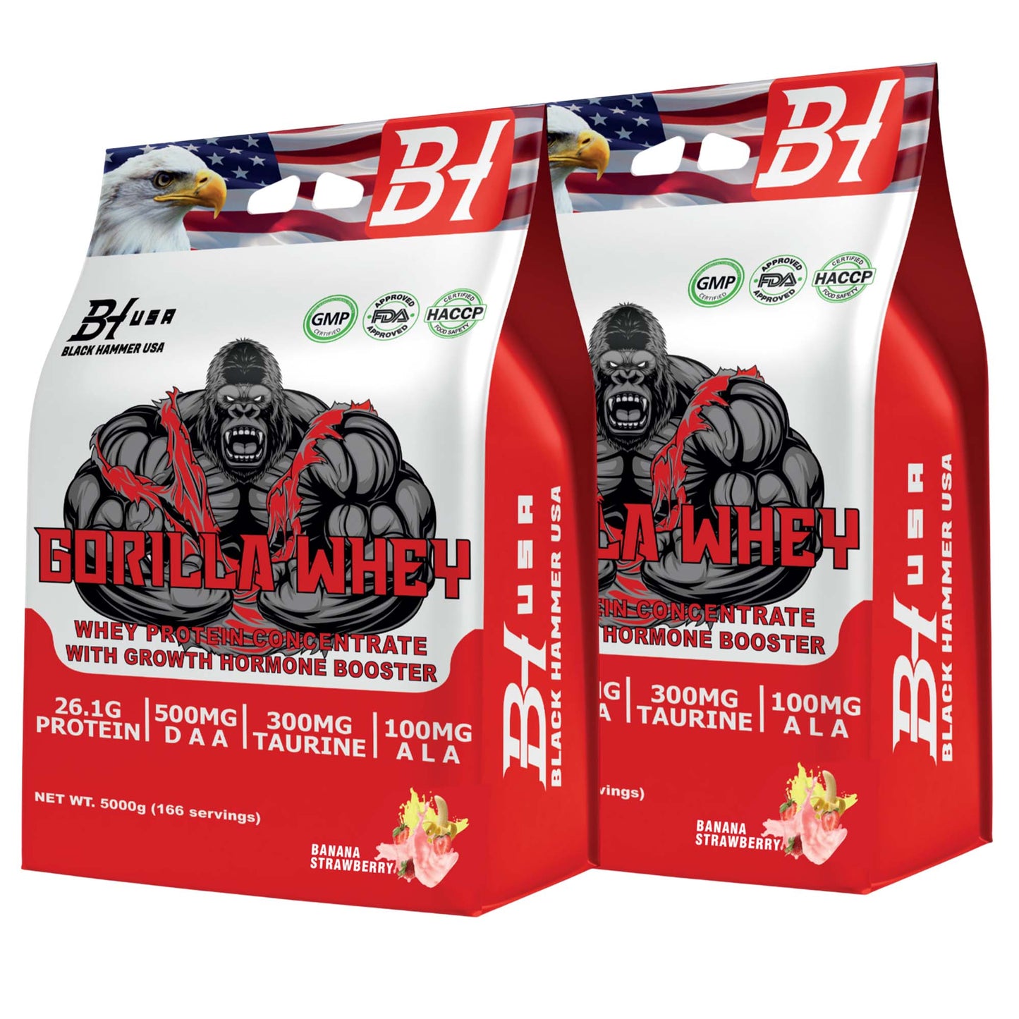 2x Gorilla Whey Protein 5kg – Premium Bundle
