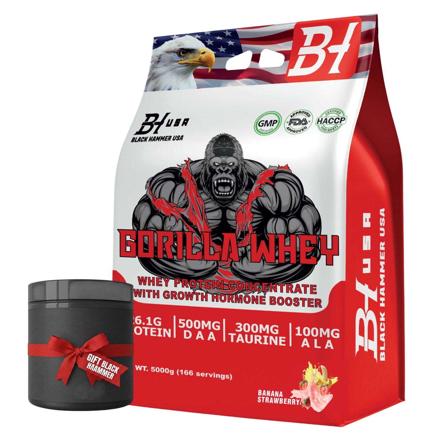 Gorilla Whey 5kg + FREE Booster