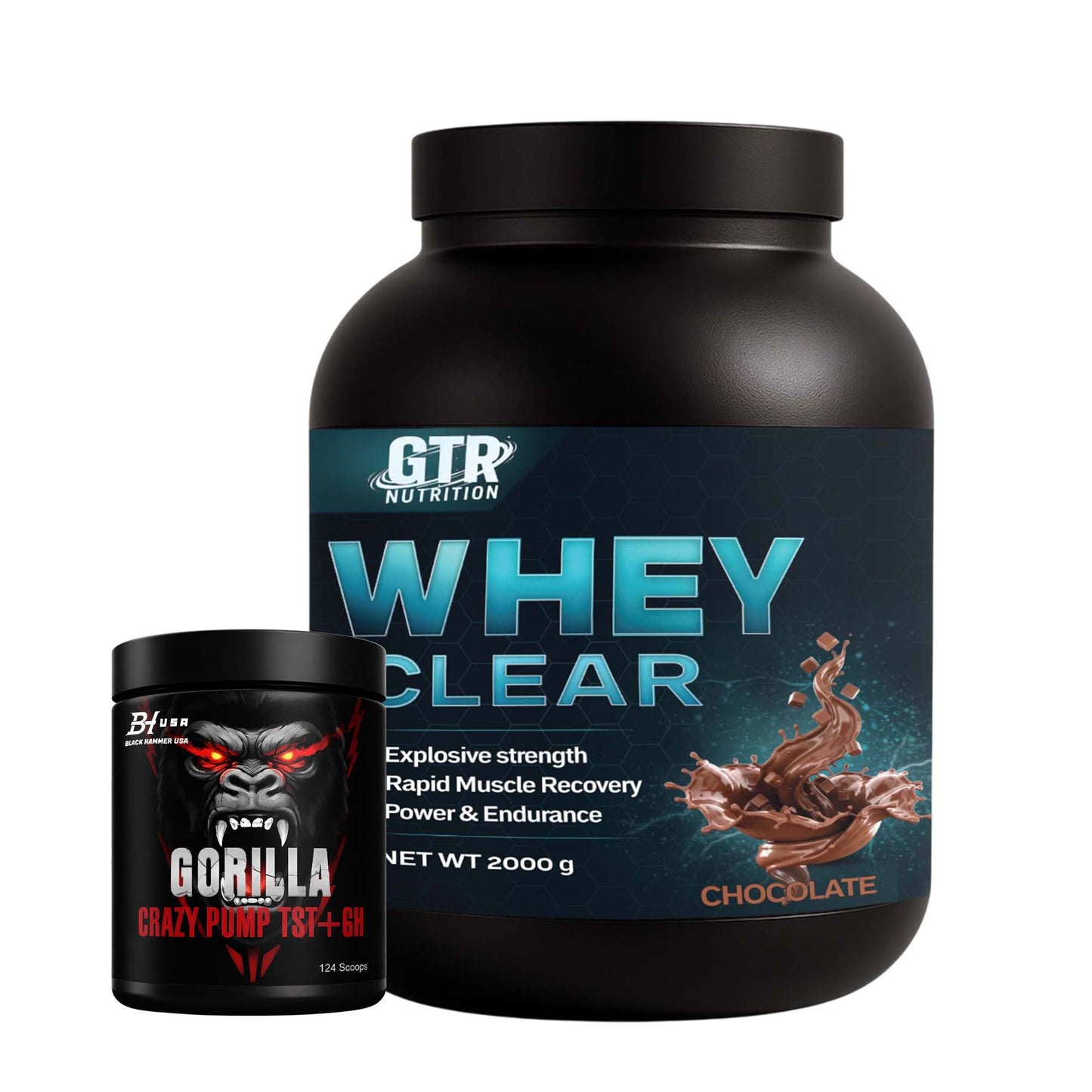 Whey Clear 2KG Chocolate – 25.5G Protein + FREE Gorilla Crazy Pump