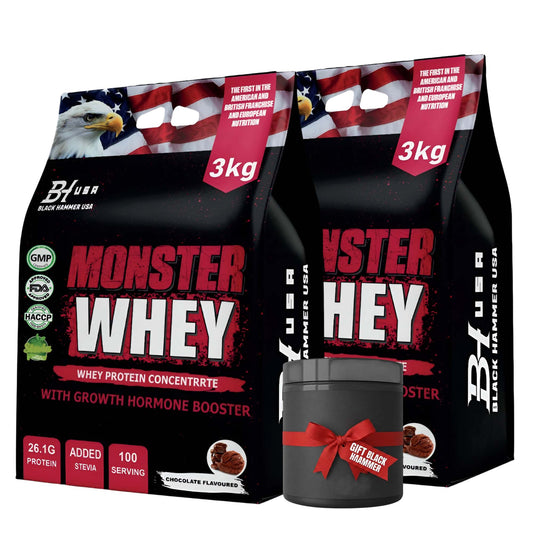 2x Monster Whey Chocolate + FREE Booster