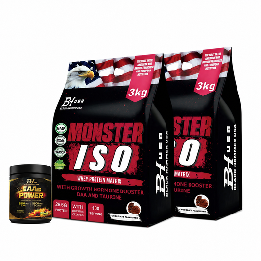 2× Monster ISO Chocolate + EAAs Power 620g