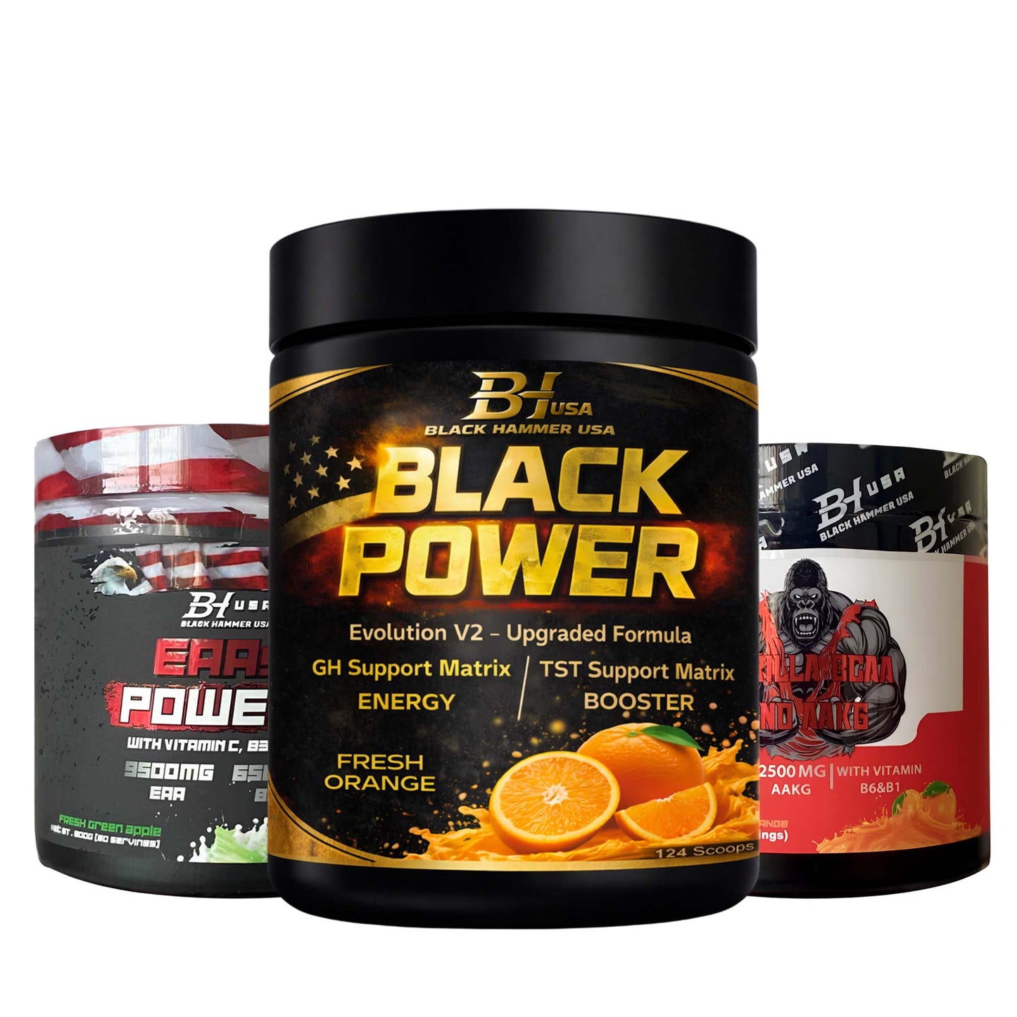 24H DEAL – Black Power Orange + EAAs + BCAA