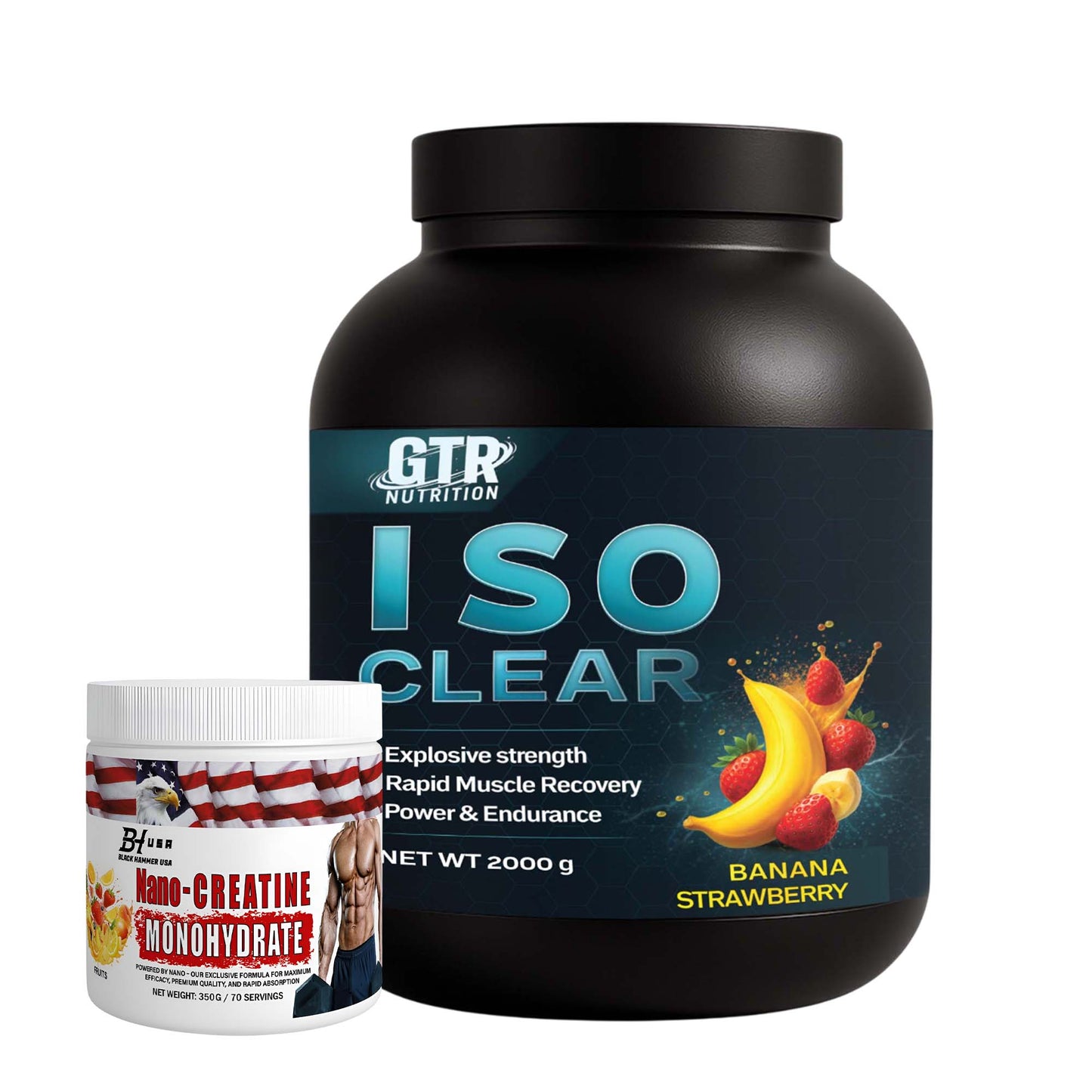 ISO Clear Whey 2KG Banana Strawberry – 25.5G Protein + FREE Nano Creatine