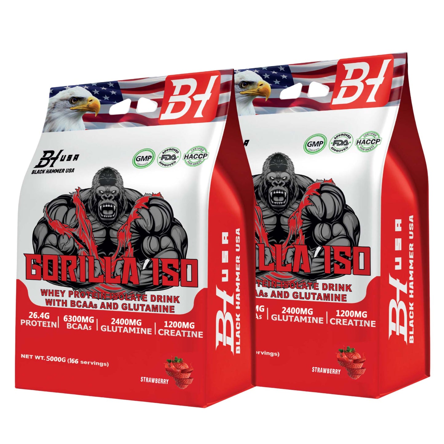 2× Gorilla Isolate 5KG Strawberry – 30% OFF