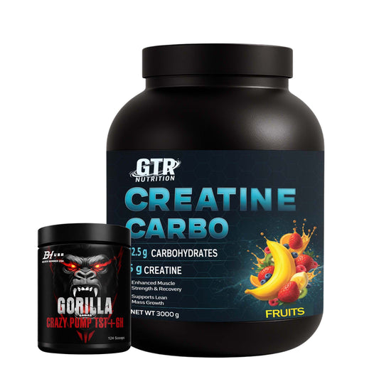 Creatine Carbo 3KG Fruits + FREE Gorilla Crazy Pump