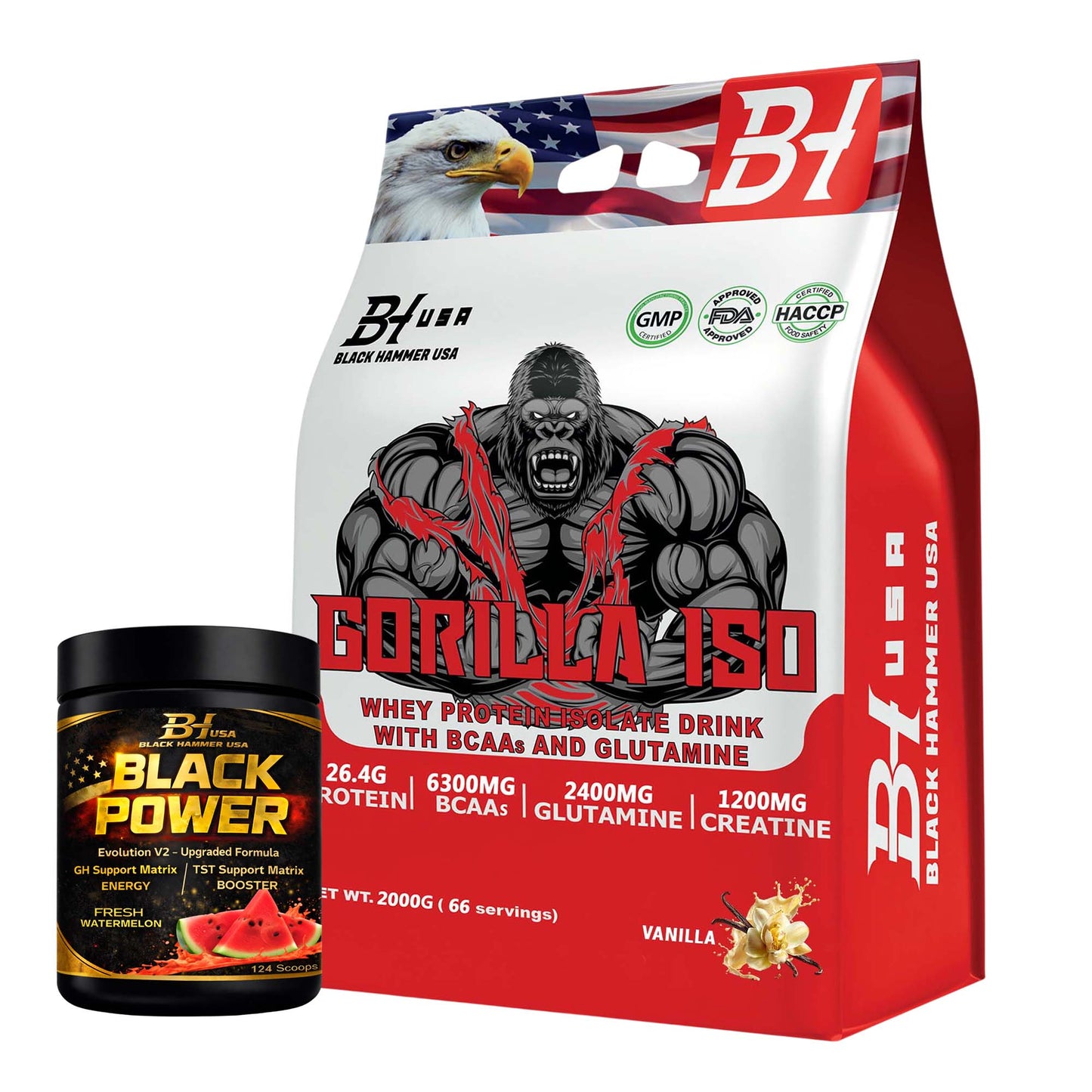 24H Deal: Gorilla ISO 2KG Vanilla + FREE Black Power Watermelon