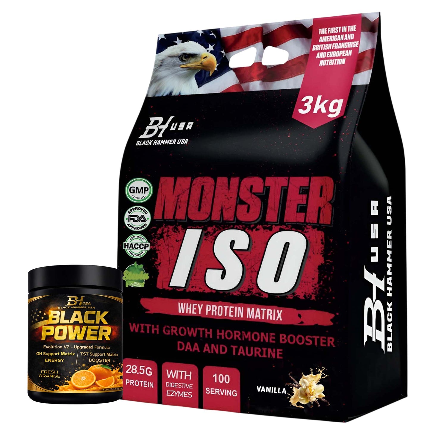 Monster ISO 3kg + FREE Black Power Orange