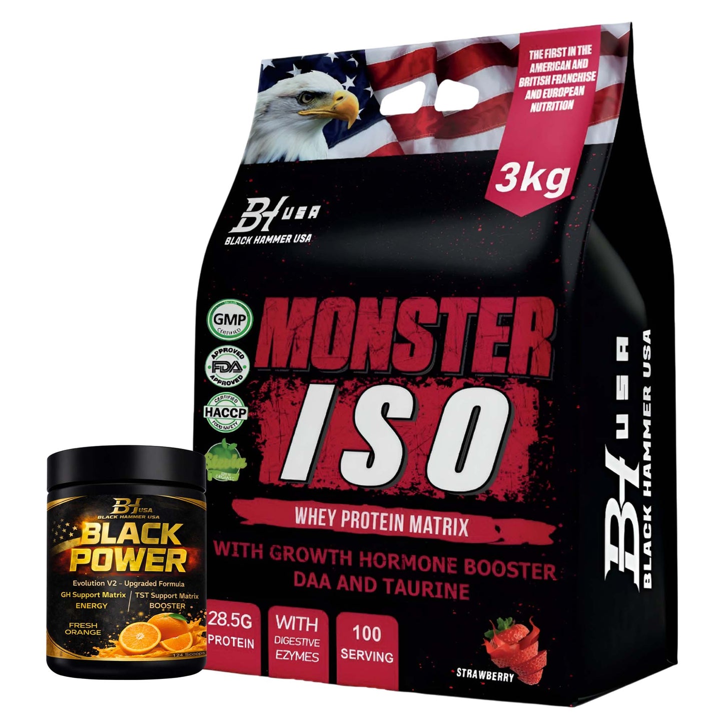 Monster ISO 3kg + FREE Black Power Orange