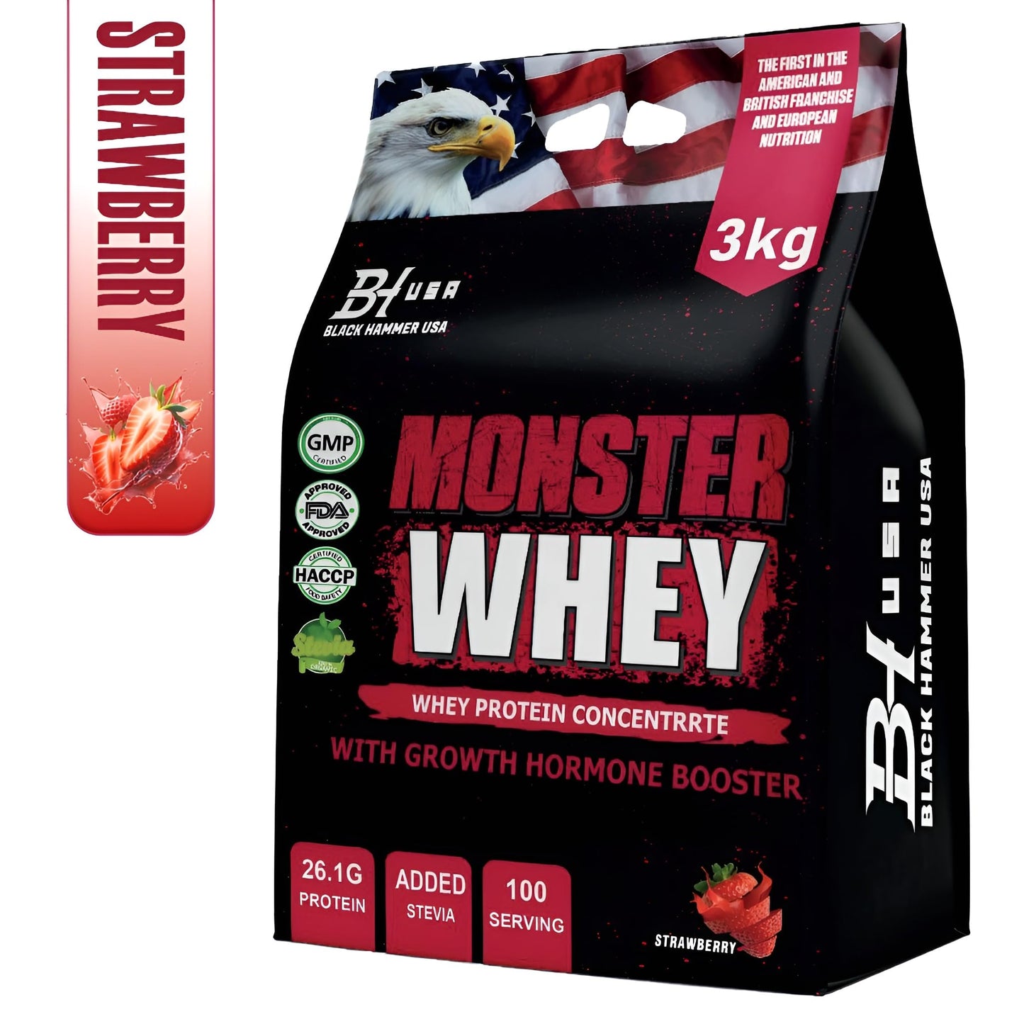 2x Monster Whey Protein – Chocolate & Strawberry + Gorilla Crazy Pump _ SAVE 40%