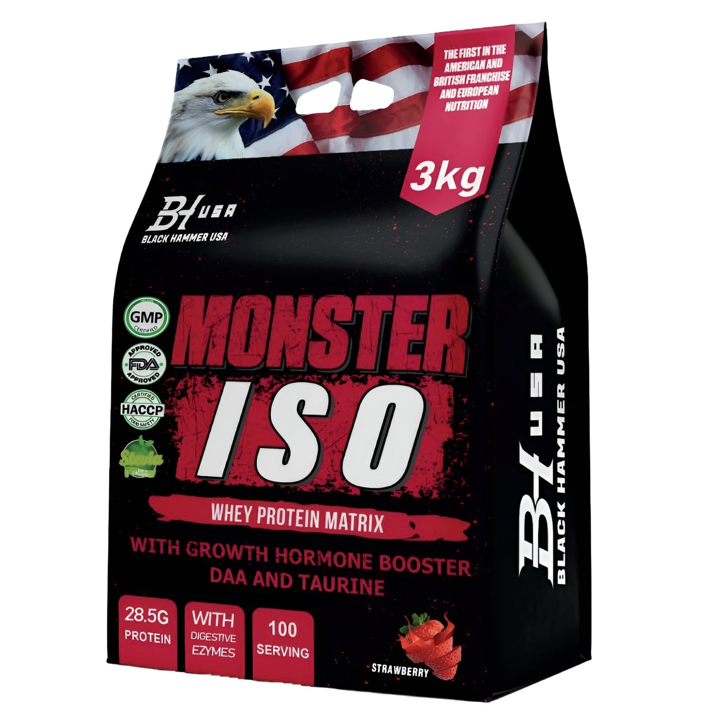 Monster ISO Whey Protein Erdbeere + Gorilla BCAA 620 g