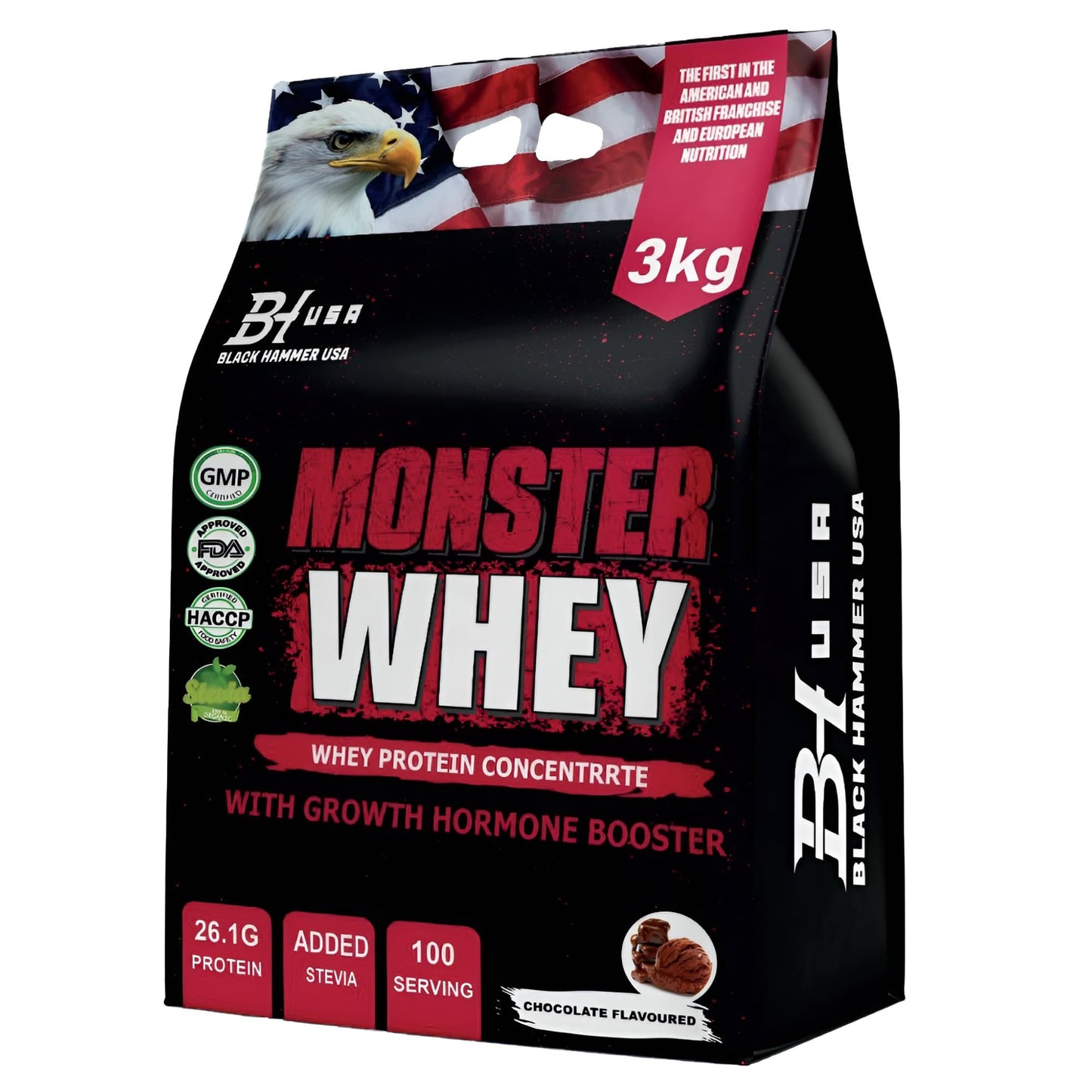 24H Deal: 3× Monster Whey Protein 3KG – Chocolate + Strawberry + Banana Strawberry