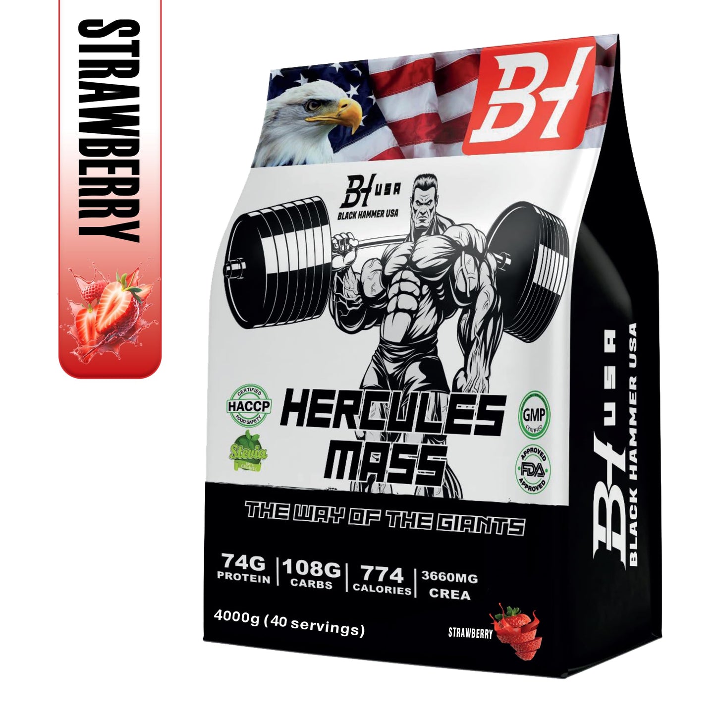 24H Deal: Hercules Mass 4KG Strawberry + FREE Gorilla Crazy Pump