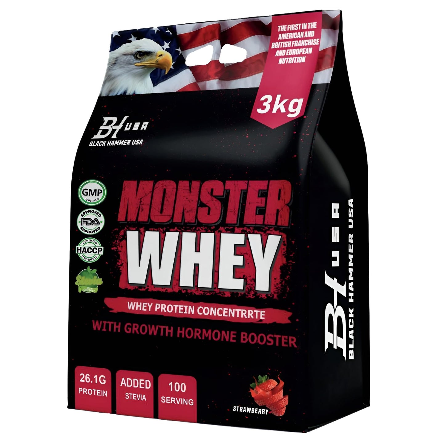 24H Deal: 3× Monster Whey Protein 3KG – Chocolate + Strawberry + Banana Strawberry