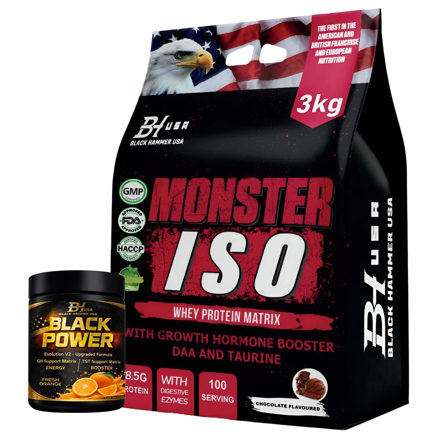 Monster ISO 3kg + FREE Black Power Orange
