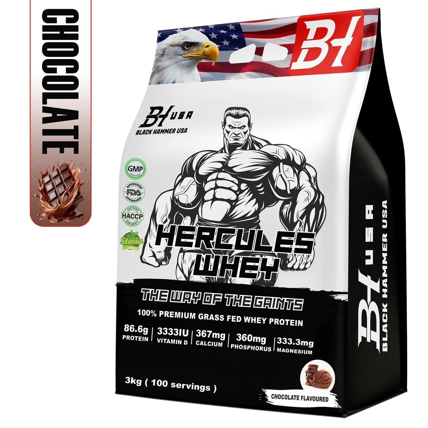Hercules Whey 3KG chocolate + FREE BCAA