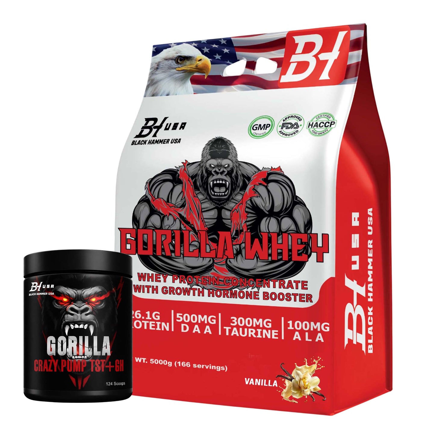 24H Deal: Gorilla Whey 5KG Vanilla + FREE Gorilla Crazy Pump