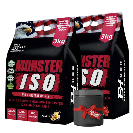 2x Monster Iso Vanilla & Strawberry + Free Gift