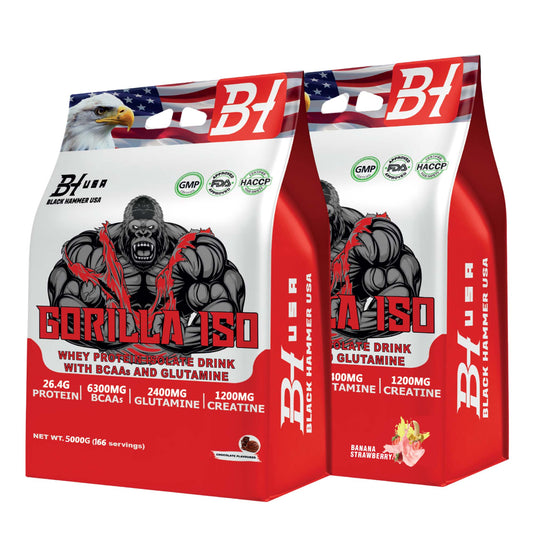 2× Gorilla ISO Whey 5KG Chocolate & Banana_Strawberry