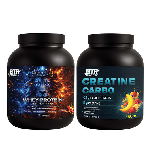 LION Whey Banane Erdbeere + Kreatin & Kohlenhydrate _ 10% sparen