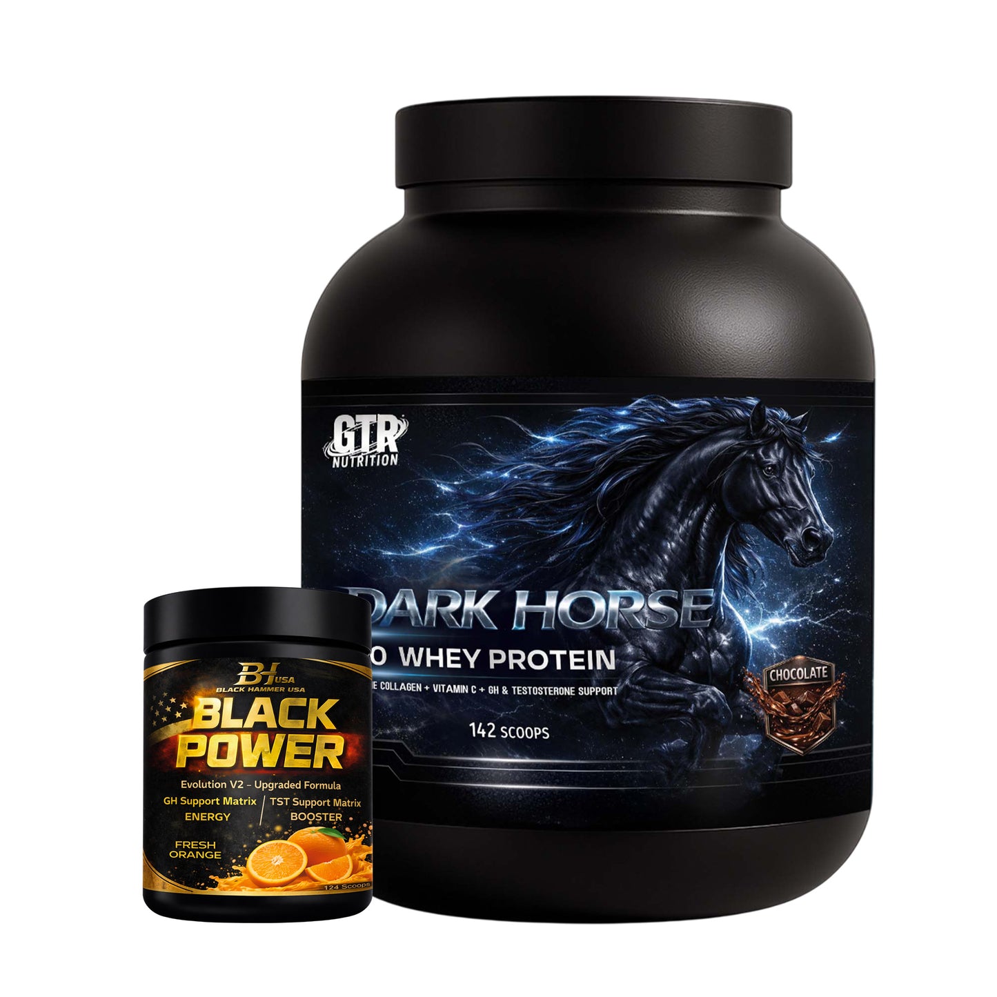 Dark Horse ISO Whey 5KG Chocolate + FREE Black Power Orange