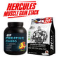 HERCULES MUSCLE GAIN STACK – 3KG Whey Protein Chocolate + 3KG Creatine Carbo Fruits