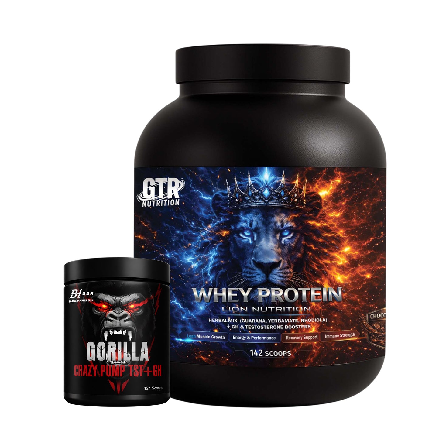 Lion Whey 5KG Chocolate + FREE Gorilla Crazy Pump