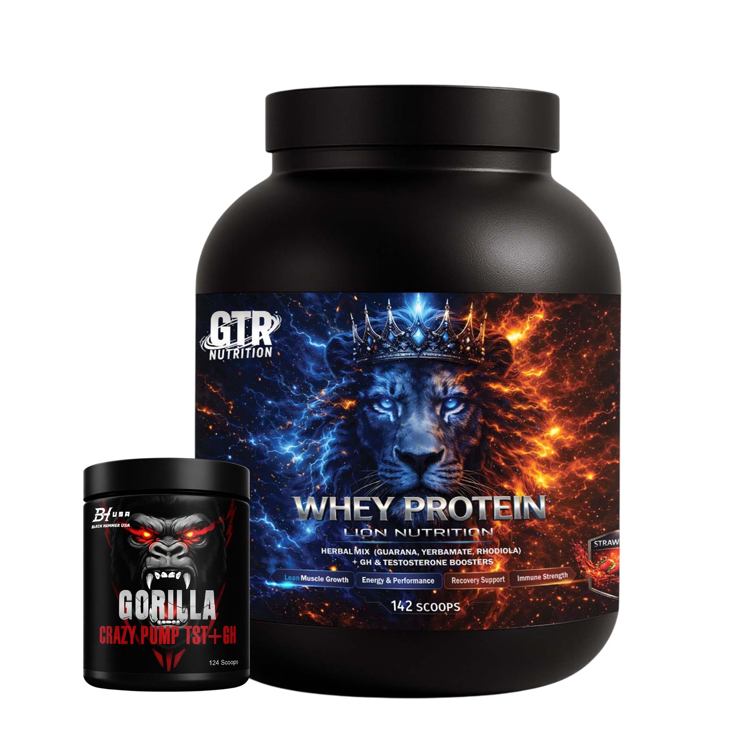 Lion Whey Protein 5KG Strawberry + FREE BCAA 620G