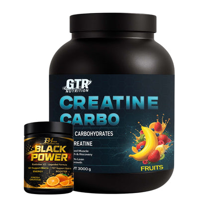 Creatine Carbo 3KG + Free Black Power V2 620G | 50% OFF