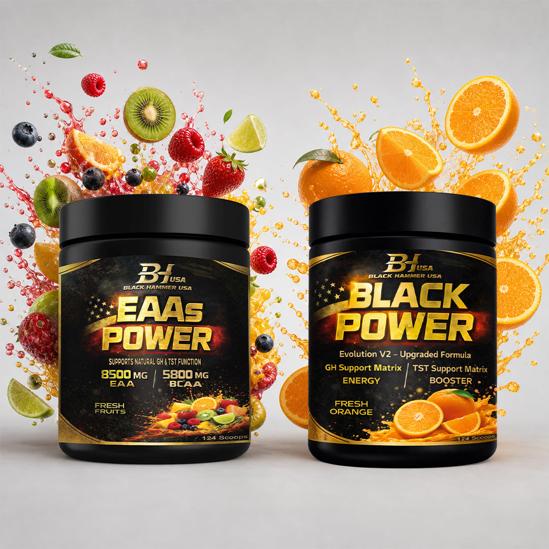 Black Power Orange 620g + EAA Fruits 620g _ 25% sparen