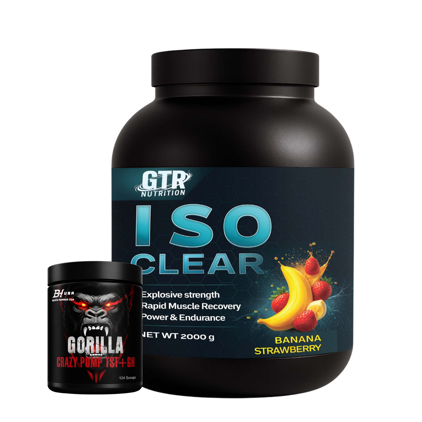 ISO Clear Whey Protein 2KG Banana Strawberry + FREE BCAA 620G