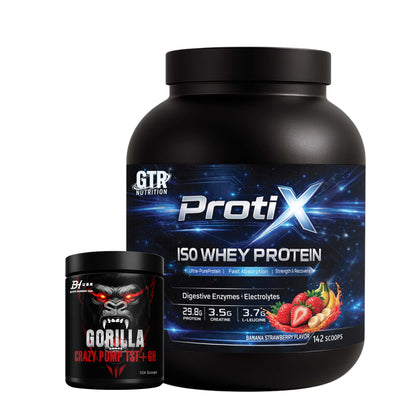 Protix ISO 5KG Banana Strawberry + BCAA or Crazy Pump | Buy 1, Get 50% Off 2nd Item
