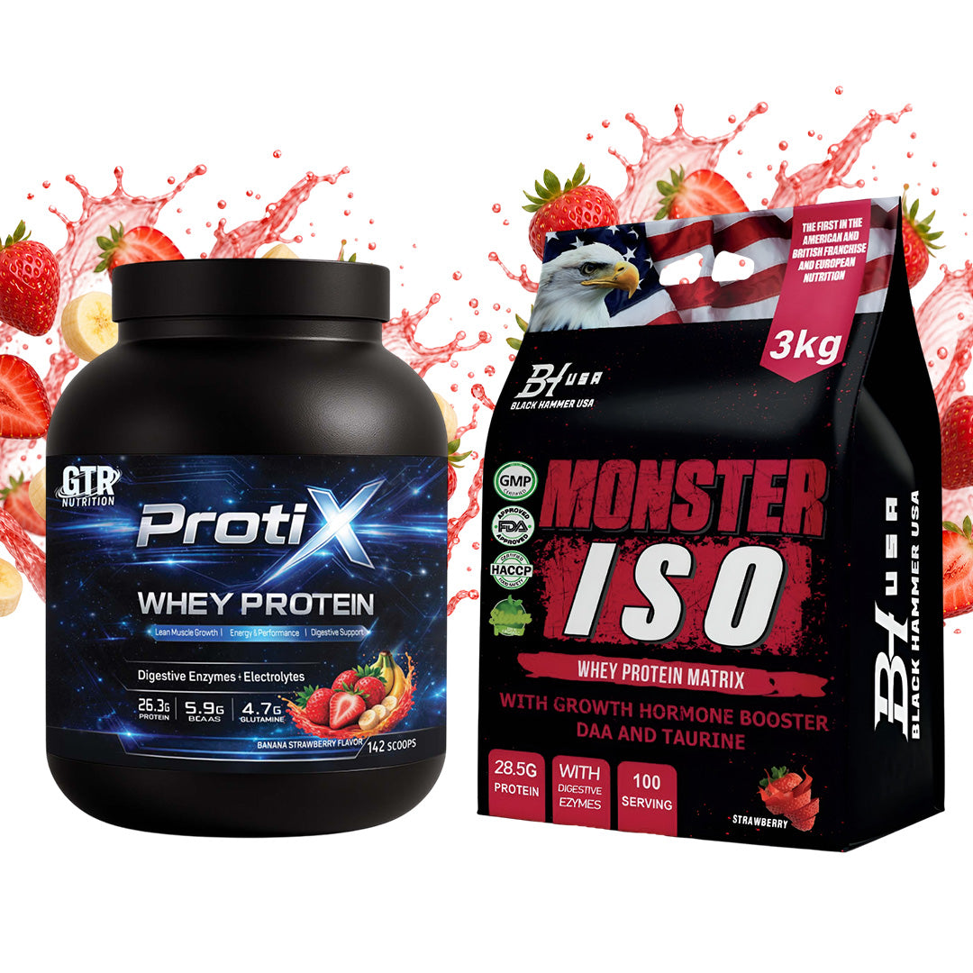 Protix Whey Banana Strawberry + Monster ISO Strawberry – SAVE €40