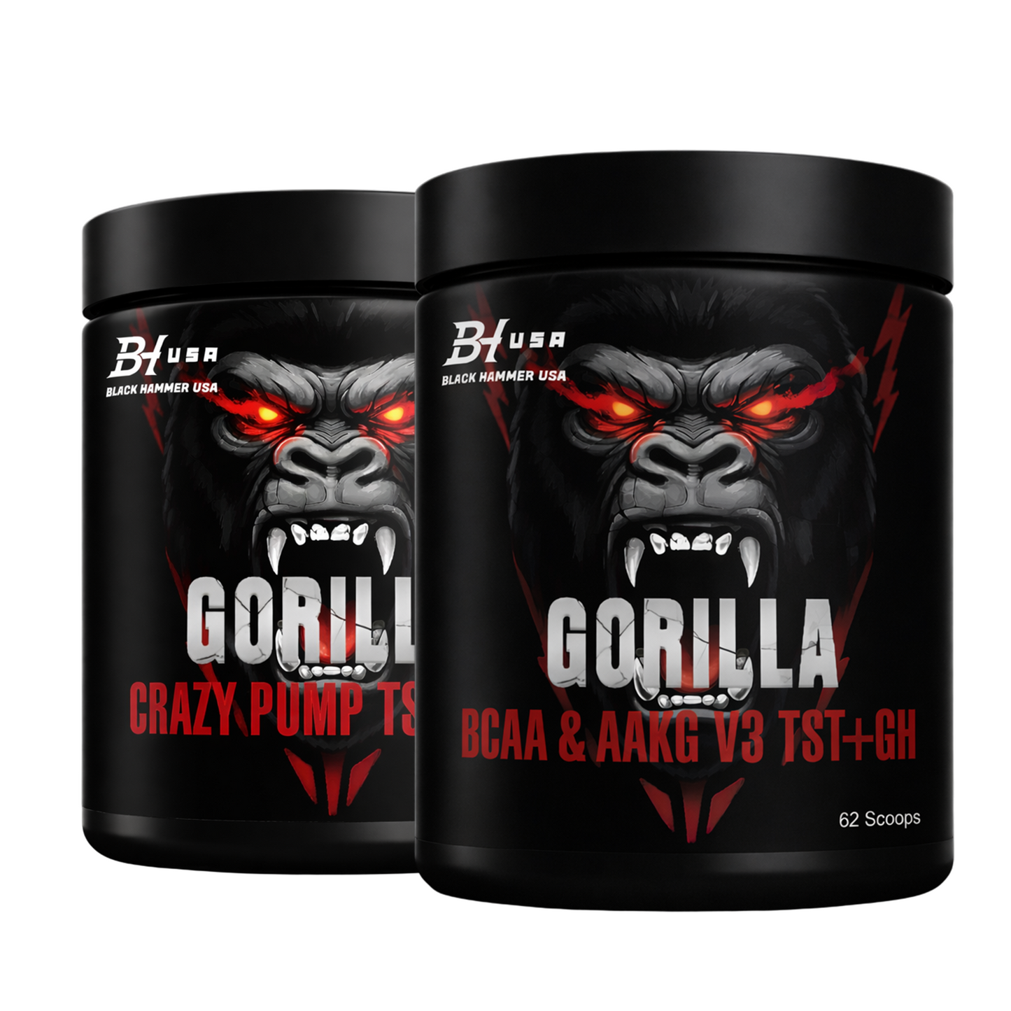 GORILLA Crazy PUMP+TST+GH + Free BCAA 620g