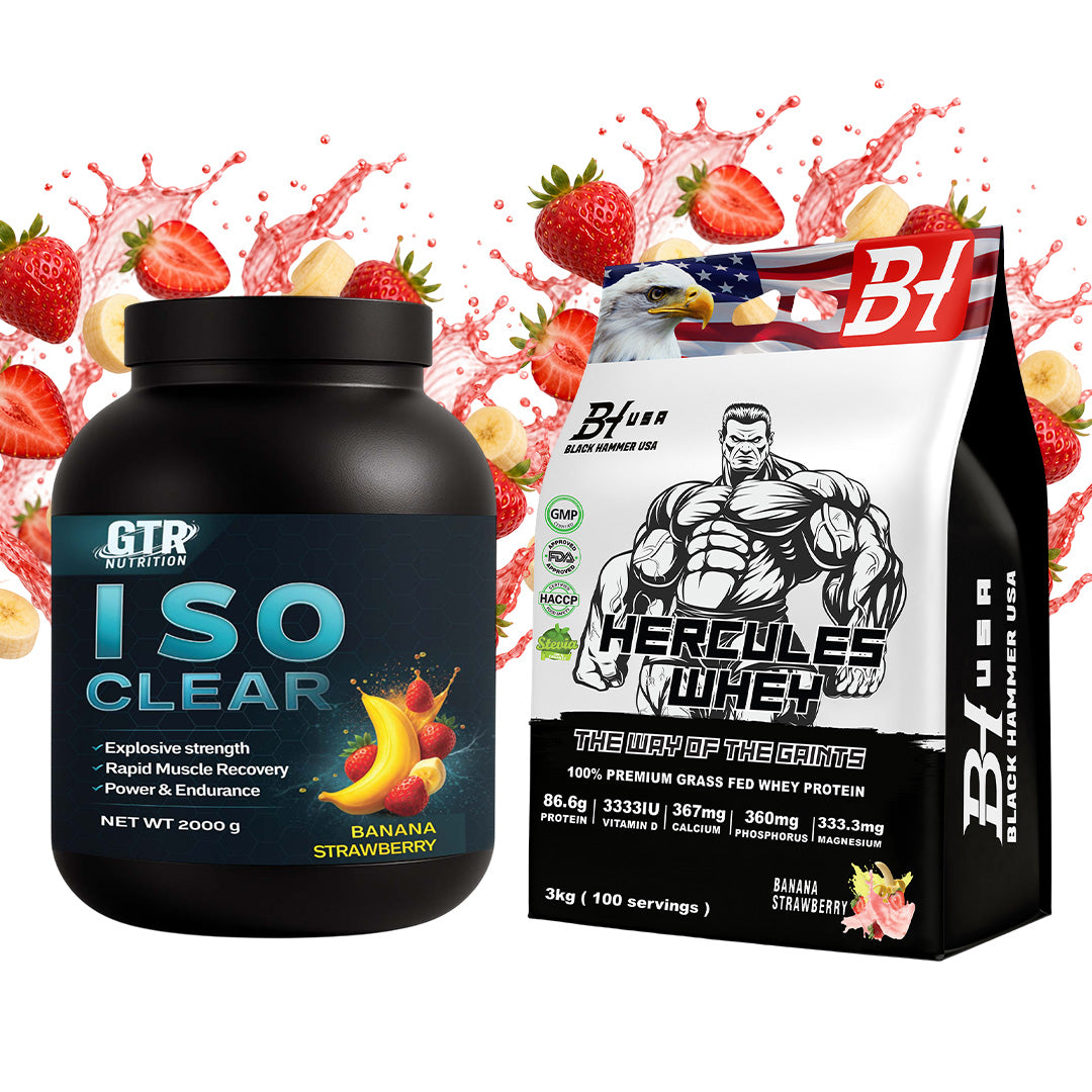 ISO Clear + Hercules Whey Banana Strawberry – SAVE €20