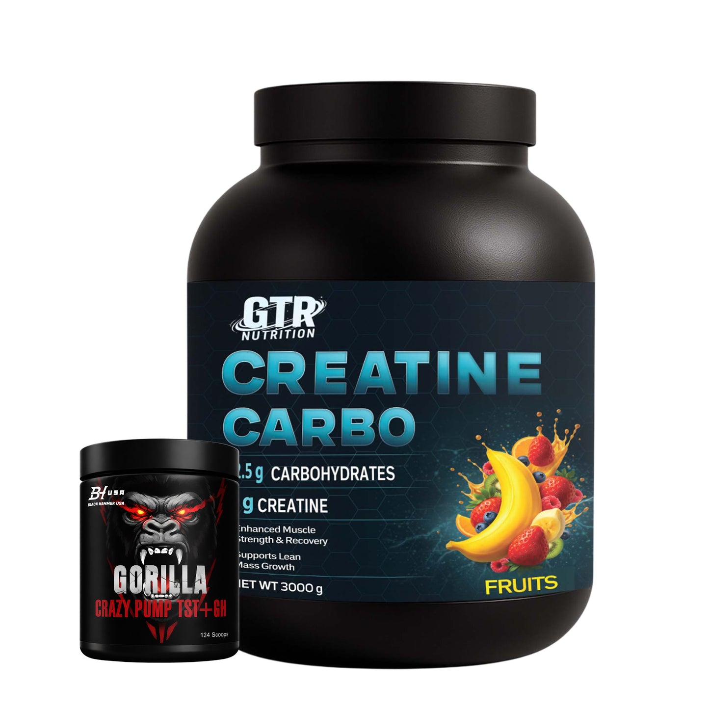Creatine Carbo 3KG Fruits + FREE BCAA 620G