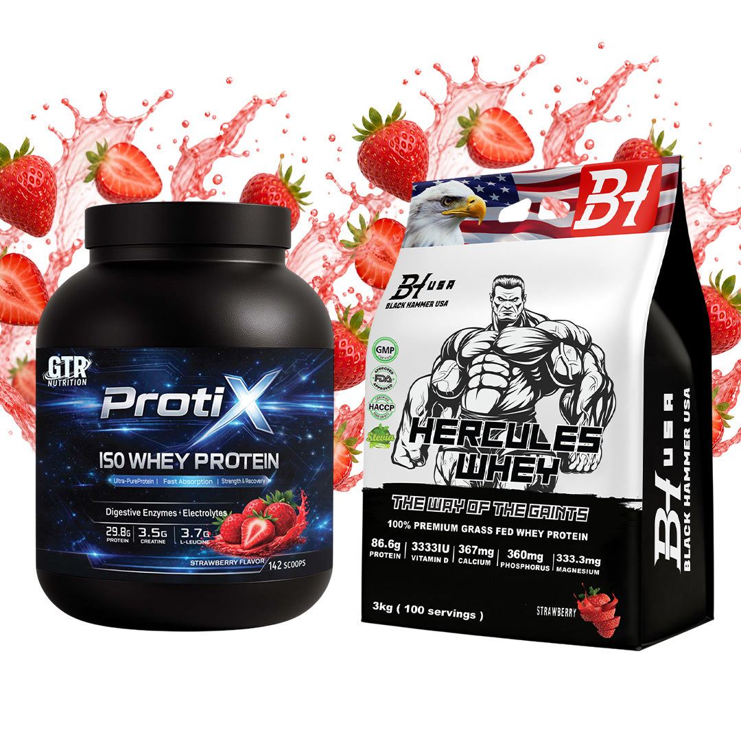 Protix ISO Strawberry + Hercules Whey Strawberry – SAVE €25