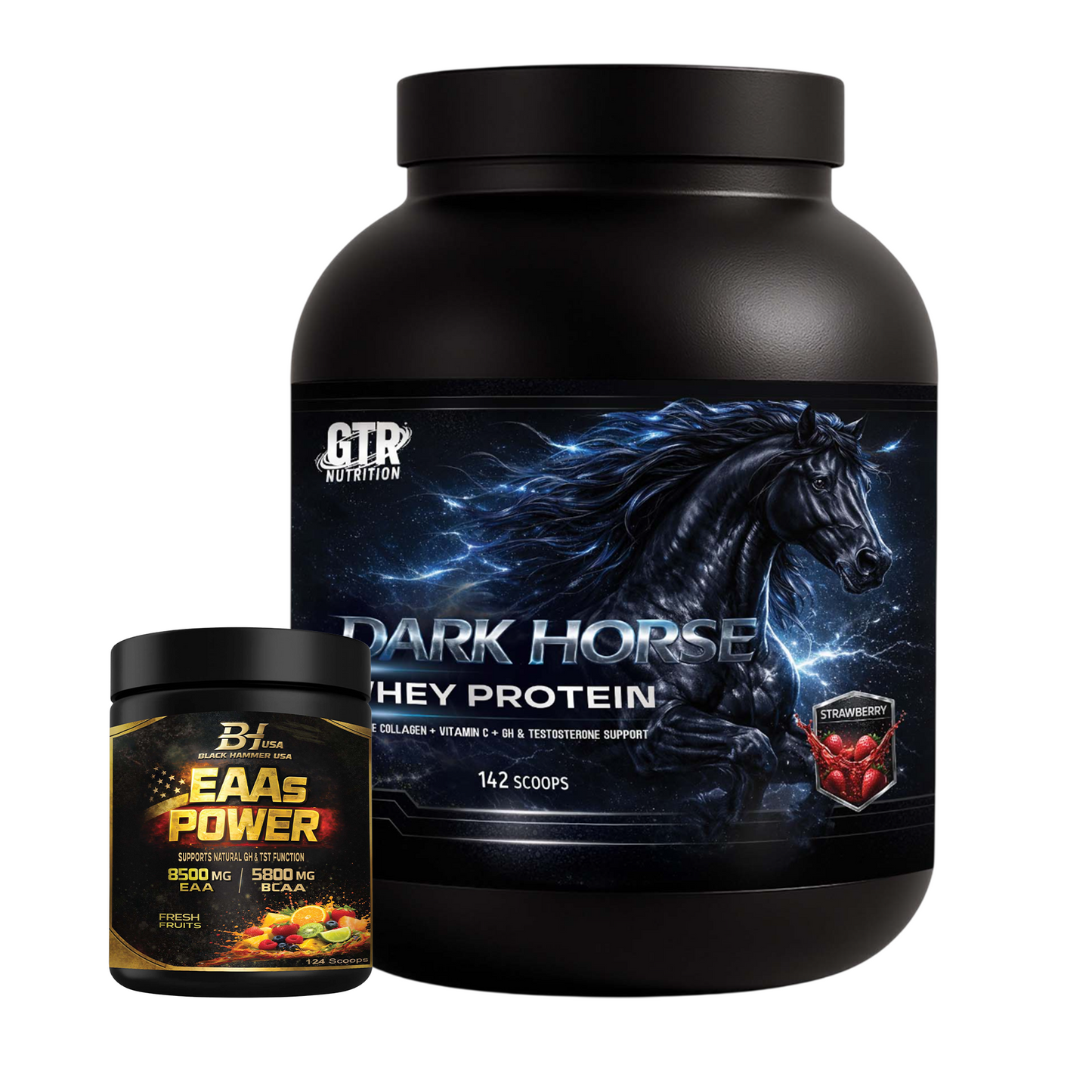 Dark Horse Whey Strawberry 5Kg + FREE EAA 620g