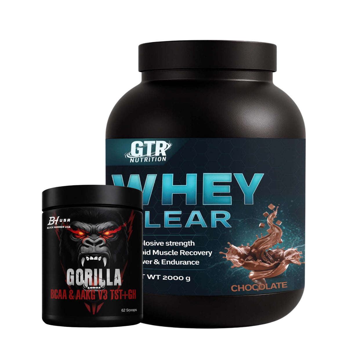 Whey Clear Protein 2KG Schokolade + GRATIS BCAA 620G