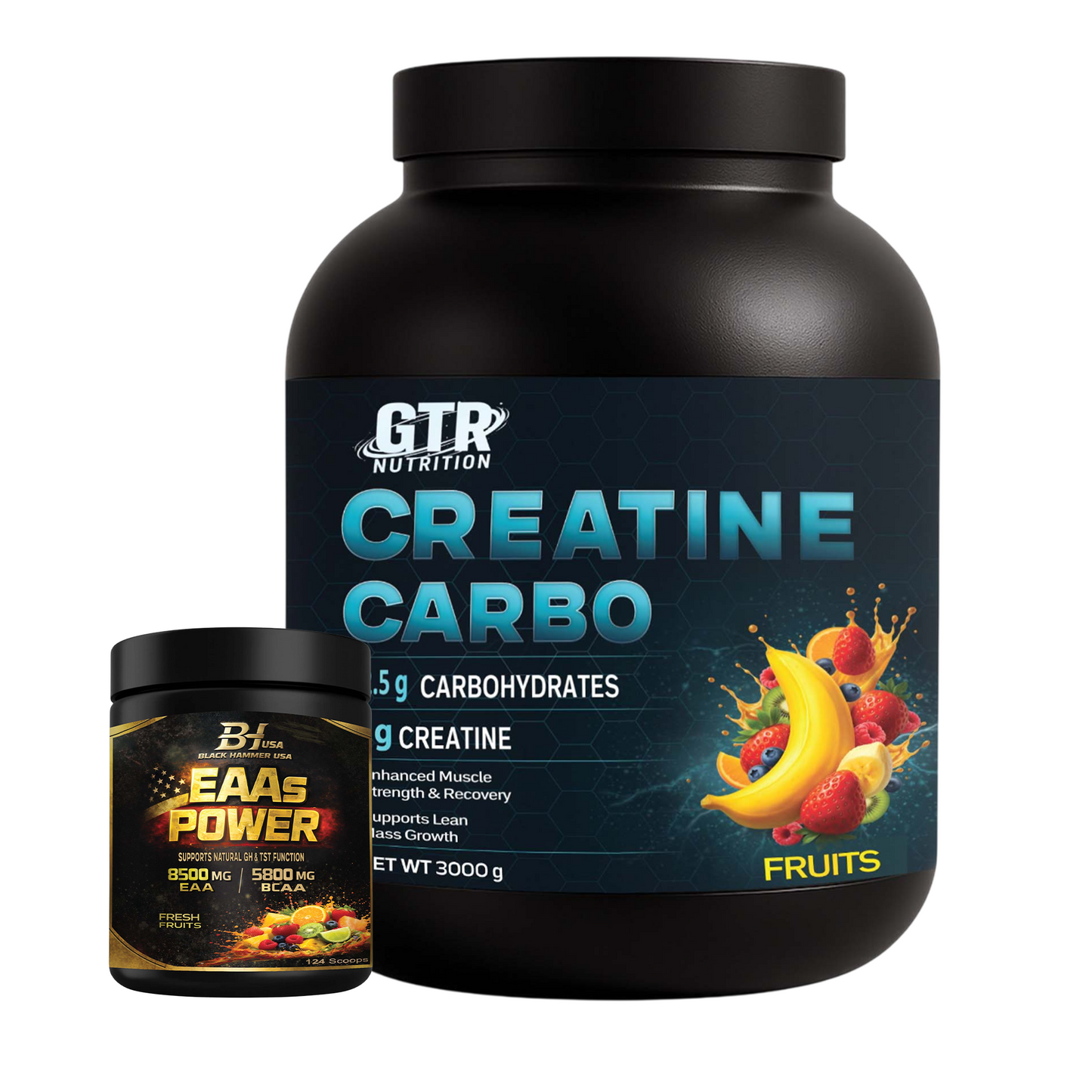Creatine Carbo 3KG Fruits + FREE EAA 620G