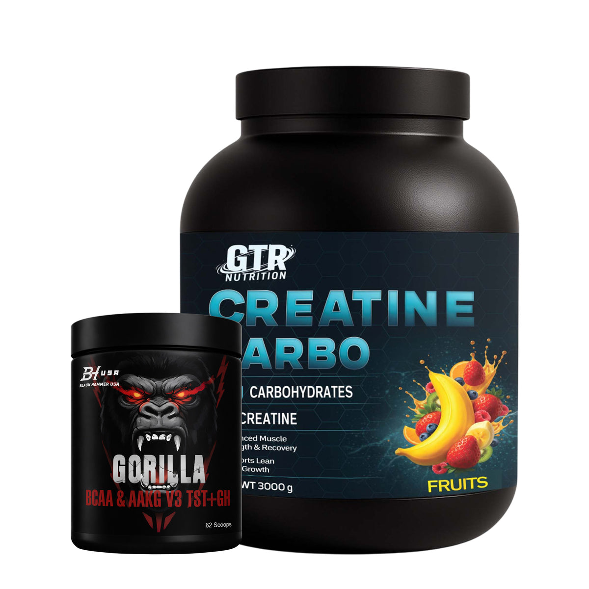 Creatine Carbo 3KG Fruits + FREE BCAA 620G