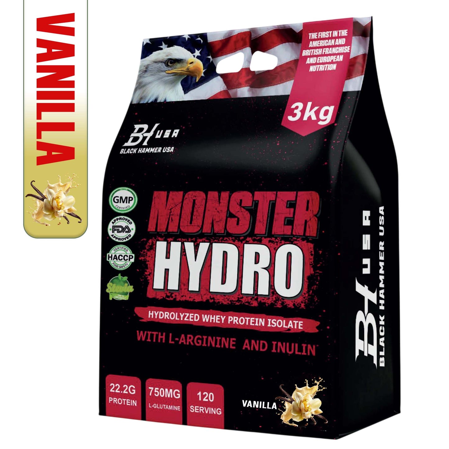 Friends Power Box – 2× Monster Hydro Vanilla + 2× Black Power Orange & Watermelon