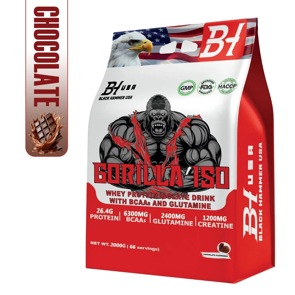 2× Gorilla ISO 2KG Chocolate & Strawberry + EAA, BCAA, Nano Creatine & Gorilla Crazy_Save60%