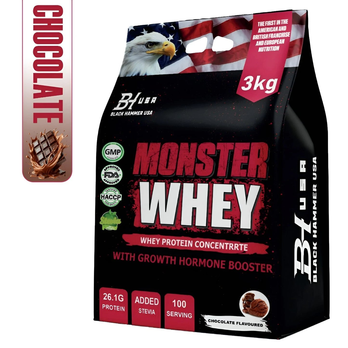 Monster Whey Protein 3KG + EAA + BCAA + Nano Creatine Bundle