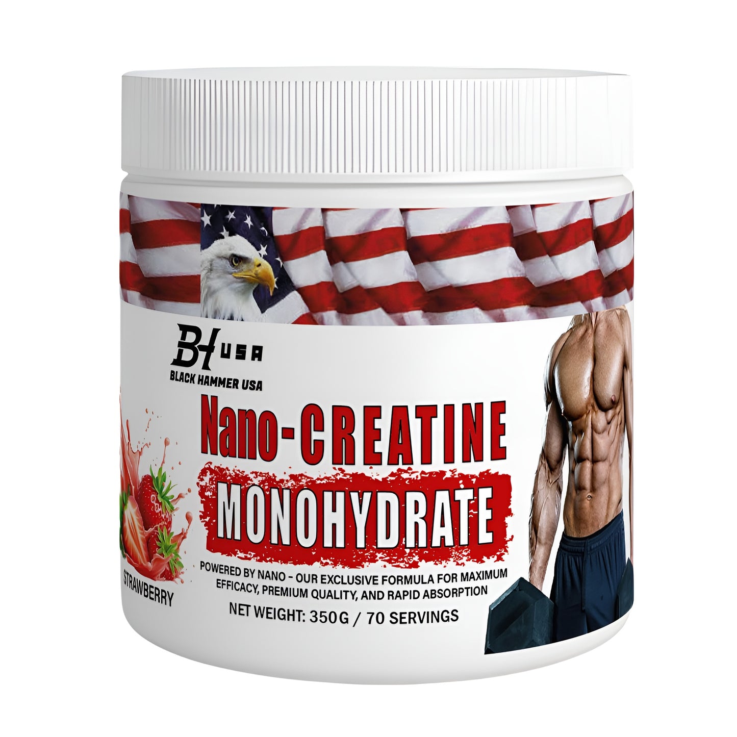 2x Hercules Whey Protein 3kg Strawberry + Free Nano Creatine